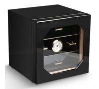 Yingtuwinh Cave à cigares avec hygromètre mécanique et humidificateur, tiroir à 3 couches et peut contenir jusqu'à 50 cigares pour préserver la fraîcheur et la saveur
