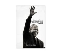 YINGXI Poster Nelson Mandela avec citation de motivation 10 sur toile pour décoration murale de chambre à coucher, paysage sportif, bureau, chambre, cadeau, sans cadre : 30 x 45 cm
