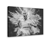 YINGXI Zinedine Zidane Poster de football sur toile pour décoration murale de salon ou chambre à coucher Cadre : 30 x 45 cm