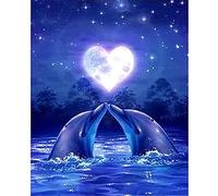 YINGXIN88 Puzzles 1000 pièces pour Adultes Puzzles 1000 pièces Dauphin et Amour Jeux éducatifs Décoration de la Maison Cadeaux de Puzzle (75x50cm)