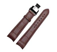 yingyingjia Compatible Avec Les Bracelets De Montre Tissot, Boucle Papillon De Remplacement, Cuir De Vache Véritable(Brown-Brown-Black,23mm)
