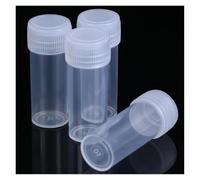yingyingjia Lot De 10 Tubes À Essai En Plastique De 5 Ml, Flacons For Échantillons, Récipients For Poudre, Bouteilles À Bouchon À Vis For Fournitures De Chimie De Bureau Et D'école, Neufs