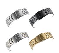 YingYou 18 20 22 24 mm 304L Bracelet de montre en acier inoxydable massif double presse bracelet de montre en métal accessoires avec outils, 24mm, Acétate, Pas de gemme