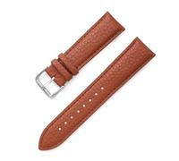 YingYou Bracelet de montre en cuir de veau grainé litchi 12 14 16 18 19 20 21 22 24 mm, étanche, avec boucle ardillon, accessoires(Light Brown,24mm)