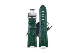 YingYou Bracelet de montre en cuir for homme, compatible avec la Tissot 1853 Super Player PRX Series T137.410/T137.407, 12 mm(A-green-silver b)