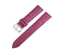 YingYou Bracelet De Montre En Cuir Véritable Coloré For Hommes Et Femmes 12 13 14 15 16 17 18 19 20 22 24 Mm, Motif Crocodile, Bracelet De Montre Étanche(PURPLE,15mm)
