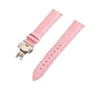 YingYou Bracelet De Montre En Cuir Véritable Motif Crocodile 12 Mm, 13 Mm, 14 Mm, 15 Mm, 16 Mm, 17 Mm, 18 Mm, 19 Mm, 20 Mm, 21 Mm, 22 Mm, 24 Mm, For Femmes Et Hommes(Pink,16mm)