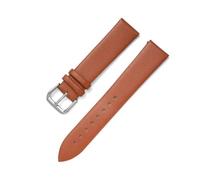 YingYou Bracelet De Montre Fin En Cuir Véritable 8 Mm 10 12 13 14 15 16 17 18 19 20 Mm 21 22 Mm Bracelet De Montre Lisse Avec Boucle En Acier Inoxydable(Light Brown,20mm)