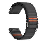 YingYou Bracelet en nylon 26 mm/22 mm compatible avec Garmin Fenix 8 E, 7, 7X, 6, 6X, 5, 5X, bracelets sport compatibles avec Forerunner 965, 955, 970 et Tactix 8.(Coal Black,QuickFit 22mm)
