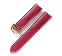 YingYou Bracelet for Hommes Et Femmes Compatible avec Cartier Tank London Bracelet en Cuir À Boucle Pliante Souple 16 Mm 18 Mm 20 Mm 22 Mm Accessoires De Bracelet(Red Gold Buckle_17mm)