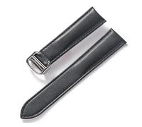 YingYou Bracelet for Hommes Et Femmes Compatible avec Cartier Tank London Bracelet en Cuir À Boucle Pliante Souple 16 Mm 18 Mm 20 Mm 22 Mm Accessoires De Bracelet(Black_19mm)