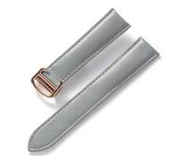 YingYou Compatible Avec Le Bracelet Cartier Tank SOLO London 14 Mm 16 Mm 18 Mm 20 Mm For Hommes Et Femmes, Accessoires En Cuir Violet Marron(Grey Rose Buckle,17mm)