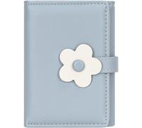 YINHEXI Petit portefeuille en cuir pour femmes et filles avec blocage RFID, petit portefeuille en cuir pour femmes et filles, bleu bébé, twee