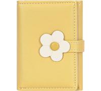 YINHEXI Portefeuille anti-RFID pour femme - Petit porte-carte élégant à deux volets pour filles, Crème/jaune., Twee