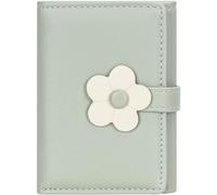YINHEXI Portefeuille anti-RFID pour femme - Petit porte-carte élégant à deux volets pour filles, vert clair, Twee
