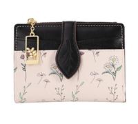 YINHEXI Portefeuille pour femme, compact et petit avec blocage RFID, porte-cartes en cuir synthétique, mini sac à main avec poche pour pièces de monnaie pour femmes, filles, Feuille noire