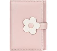 YINHEXI Portefeuille pour femme, petit portefeuille compact à trois volets en cuir synthétique avec blocage RFID, porte-cartes pour femme, rose bébé, Twee