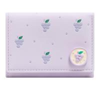 YINHEXI Portefeuille pour femme, petit portefeuille compact à trois volets en cuir synthétique avec blocage RFID, porte-cartes pour femme avec poche pour pièces de monnaie, violet raisin, Twee