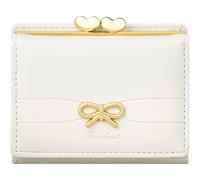 YINHEXI Portefeuille pour femme, petit portefeuille compact à trois volets en cuir synthétique avec poche pour pièces de monnaie et fenêtre d'identité pour femmes, femmes, adolescentes et filles, Nœud