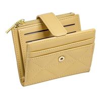 YINHEXI Portefeuille pour femme, porte-cartes, petit porte-monnaie à deux volets avec blocage RFID, joli petit portefeuille de poche en cuir pour femmes, filles, dames mini sac à main court, Maïs-1,