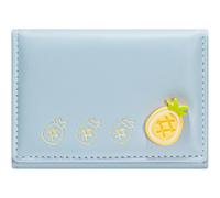YINHEXI Portefeuille pour femme, porte-cartes pour femme avec motif de fruits, petit sac à main à trois volets avec blocage RFID, petit portefeuille de poche en cuir mignon, bleu bébé, Mignon