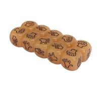 Yinhing 10 Pièces Jeu de Dés de Devinettes à Doigts Lumineux Dés de Jeu de Ciseaux à Roche Légers à 6 Faces en Vert Vif pour Les Soirées de Jeux en Famille et Les Fêtes (Orange)