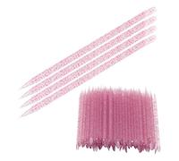 Yinhing 100pcs Pusher Cuticule à Ongles Jetable, Bâton à Ongles avec Angle biseauté et Pointe Pointu, Outil de Soins des Ongles pour les Maquilleurs (Rouge violacé)