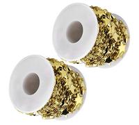 Yinhing 10M Or Étoile à Cinq Branches Perles Chaîne ABS Guirlande Décorative pour Mariages Noël DIY Artisanat Élégant Polyvalent Décoration Rouleau (10m/Rouleau)