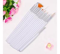 Yinhing 15 Pièces Ensemble de Pinceaux de Revêtement d'art d'ongle Kit de Stylo de Dessin de Gel Acrylique Professionnel pour les Conceptions de Manucure Outils de Peinture () (Pack de 15 stylos