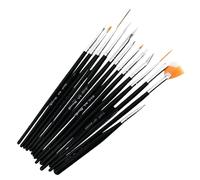 Yinhing 15 Pièces Ensemble de Pinceaux de Revêtement d'art d'ongle Kit de Stylo de Dessin de Gel Acrylique Professionnel pour les Conceptions de Manucure Outils de Peinture () (15 paquets de