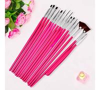 Yinhing 15 Pièces Ensemble de Pinceaux de Revêtement d'art d'ongle Kit de Stylo de Dessin de Gel Acrylique Professionnel pour les Conceptions de Manucure Outils de Peinture () (15 paquets de