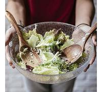 Yinhing 2 Pièces/Ensemble de Couverts à Salade en Bois de qualité Supérieure, Ensemble Cuillère et Fourchette à Salade élégants, Ustensiles de Cuisine pour Servir des Salades, Idéal pour la Maison