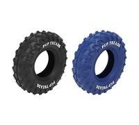 Yinhing 2 Pièces Jouet à Mâcher pour Chien en Pneu Bleu et en Caoutchouc Jouet à Mâcher en Caoutchouc en Forme de Pneu pour Chiens de Taille Moyenne et Grande Expérience de Mastication Interactive