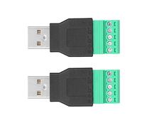 Yinhing 2 Pièces Prise USB Mâle vers Connecteur Adaptateur de Borne à Vis 5 Broches pour un Câblage Facile Connexion électrique Polyvalente Idéale pour les Projets et les Appareils Domotiques