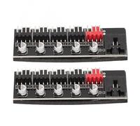 Yinhing 2 Pièces PWM Hub de Ventilateur 12 V 4 Broches 5 Voies Contrôleur de Refroidissement CPU Peu Encombrant avec Câbles 3 Broches et 4 pour des Performances PC Améliorées et des Solutions de