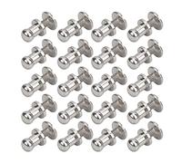 Yinhing 20 Ensembles de Vis à Rivets Rondes en Cuivre pour Bricolage Bracelet Sac Vêtements Chaussures Ceinture Décoration Rivet en Argent pour les Projets de Personnalisation de Vêtements Punk