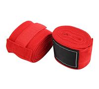 Yinhing 2Pcs Bandages de Boxe 2,5 M Sangles Élastiques pour Muay Thai MMA Taekwondo Bandages en Coton Respirant Ajustement Sécurisé pour la Compétition d'Entraînement Options Rouge Bleu (Rouge)