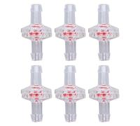 Yinhing 4mm Plastique Arrêts 10 Pièces 4mm Unidirectionnel Clapet Anti-retour PP Plastique Diaphragme Barbe Robinet d'arrêt pour l'alimentation d'admission Bleu (5mm transparent)