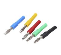 Yinhing 5set J.20012 Banana Plug Connecteur Mâle à 2 Mm Femelle 6 Couleurs 4 Mm Adaptateur de Connecteur de Bougie à Banane Multimètre pour Les Sondes de Test de Test Multimètre
