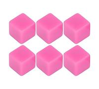 Yinhing 6 Pièces Ensemble de Dés Vierges Hexaédriques en Plastique à Angle Droit pour Jeux de société en ricolage Matériel Pédagogique de Comptage de Mathématiques Cadeaux de Fête Dés (Pink)