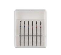 Yinhing 6 Pièces Forets à Ongles, Outils D'art électriques en Acier Inoxydable avec 6 Têtes de Meulage Différentes pour Ongles Verre Plastique Métal Pierre Carreaux de Céramique (05)