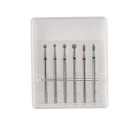 Yinhing 6 Pièces Forets à Ongles, Outils D'art électriques en Acier Inoxydable avec 6 Têtes de Meulage Différentes pour Ongles Verre Plastique Métal Pierre Carreaux de Céramique (04)