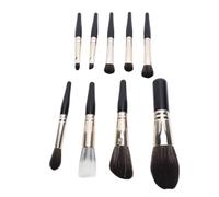 Yinhing 9 PCS Makeup Brushes Ensemble, Portable Travel Cosmetic Brush Set For Contour Blush Under Eye Concealer (BLACK)