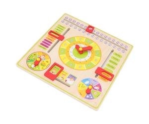 Yinhing À Propos d'aujourd'Hui Tableau Jouets Montessori pour Enfants de 3 Ans et Plus Matériel d'apprentissage Interactif pour l'éducation Précoce Caractéristiques Horloge et Date Tableau de