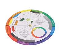 Yinhing Affiche de Roue Chromatique, Effet de Mélange Réversible, Opération Simple, Finition Soignée, Guide de Mélange de Couleurs pour les Cours D'art, les Artistes, Matériel en Papier, (S)