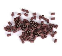 Yinhing Anneaux de Ponçage des Ongles Têtes de Meulage 100 Pièces Outil de Manucure en Tissu émeri en Résine pour Pédicure à Domicile Professionnelle Ongles Artificiels (100 grains/Non.60/sable