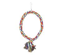 Yinhing Anneaux d'escalade d'oiseaux en Corde de Coton Colorée, avec Raccords Métalliques, pour Petits et Moyens Oiseaux, Perchoir, Jouet Balançoire pour Jouer et Faire de l'exercice