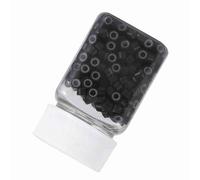Yinhing Anneaux en Silicone Professionnels 500 Pièces Perles avec Doublure Douce Boucles Indétectables pour Extensions de Cheveux Disponibles en 5 Couleurs (BLACK)