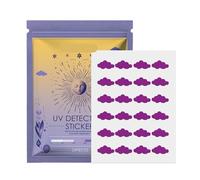 Yinhing Autocollant Solaire pour le Visage, Bloque les Rayons Violets et la Forte Lumière du, Conception Ultra-fine et Respirante, avec Indicateur de Changement de Couleur, pour une (Clouds)