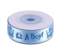 Yinhing Baby Shower Ruban, 10 Ans/Roll Baby Ruban Pour Baby Shower Baby Shower Ribbon Boy avec des Impressions Telles que "It's a Boy" ou "It's a Girl". Pour les Parents et Leurs Bébés (BLUE)